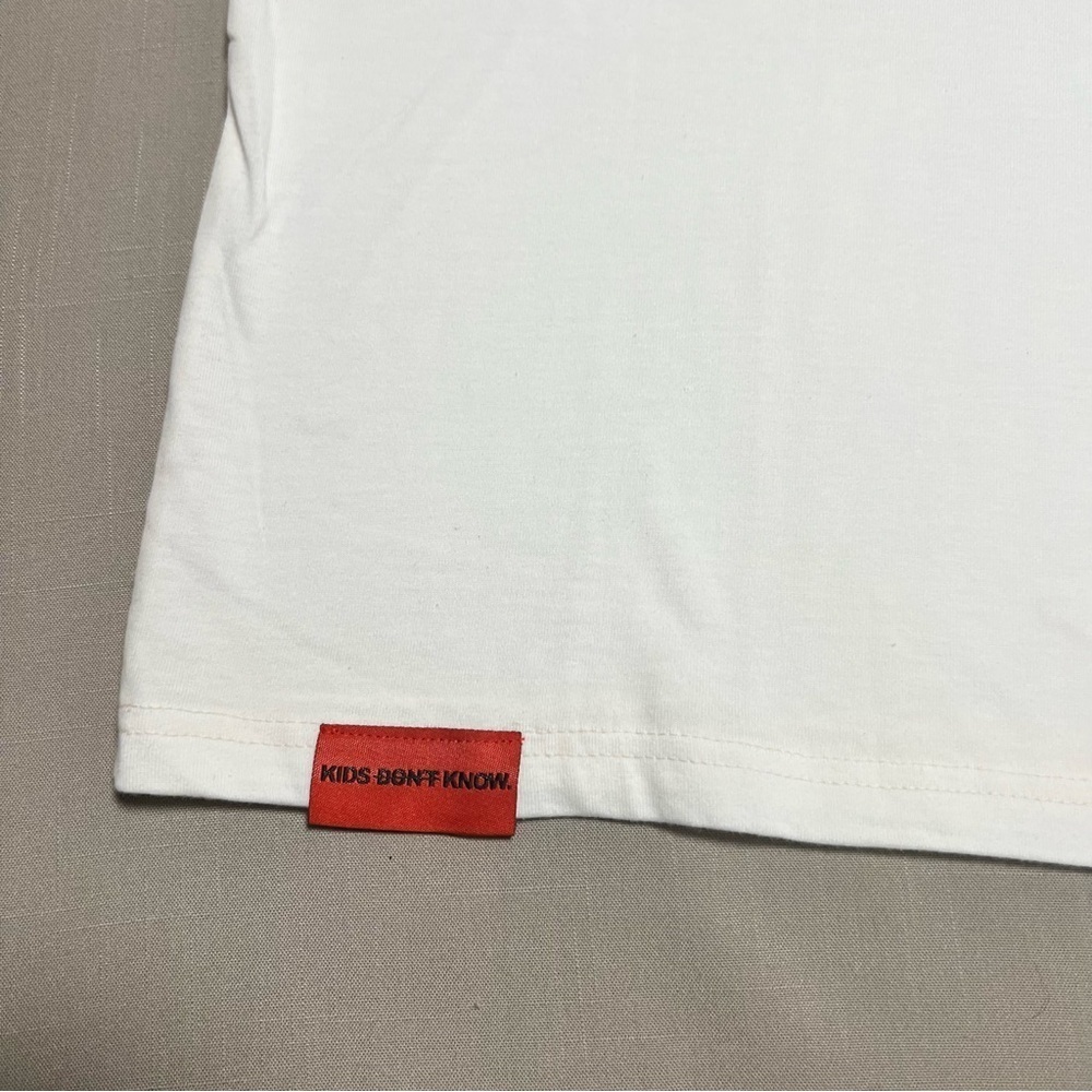 Kids Dont Know Graphic Logo T-Shirt White Organic Cotton Men’s Size Large - Picture 3 of 9